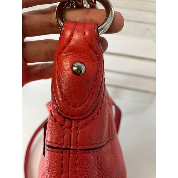 COACH 22421M MEDIUM CORAL PEBBLED LEATHER CROSSBODY BAG - Picture 6 of 12